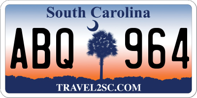 SC license plate ABQ964