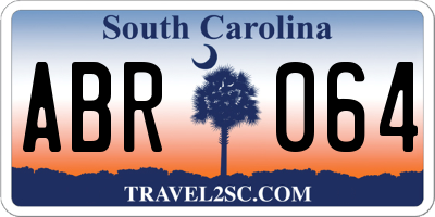 SC license plate ABR064