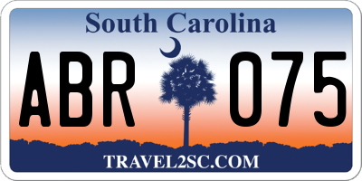 SC license plate ABR075