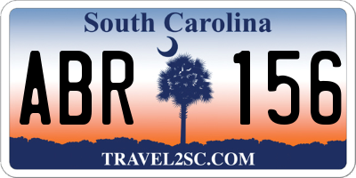 SC license plate ABR156