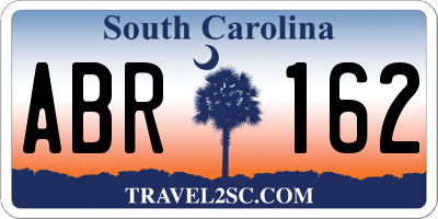 SC license plate ABR162