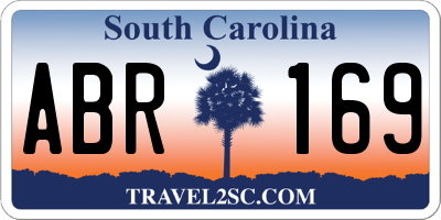 SC license plate ABR169