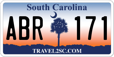 SC license plate ABR171