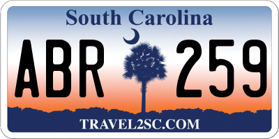 SC license plate ABR259