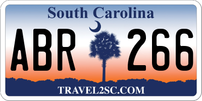 SC license plate ABR266