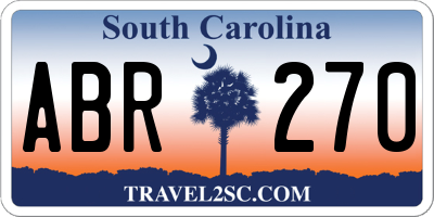 SC license plate ABR270