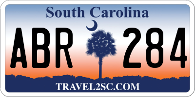 SC license plate ABR284