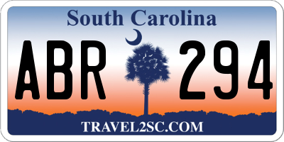 SC license plate ABR294