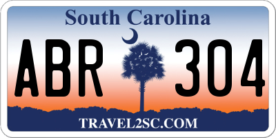 SC license plate ABR304