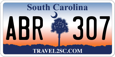 SC license plate ABR307