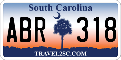 SC license plate ABR318