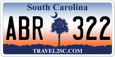 SC license plate ABR322