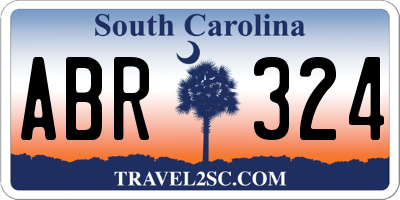 SC license plate ABR324