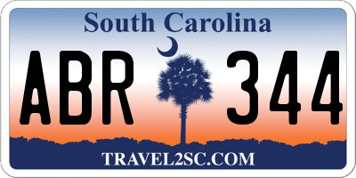 SC license plate ABR344