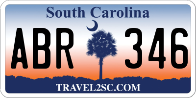 SC license plate ABR346