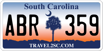 SC license plate ABR359