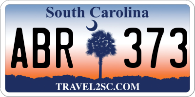 SC license plate ABR373