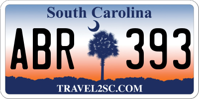 SC license plate ABR393