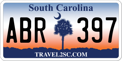 SC license plate ABR397