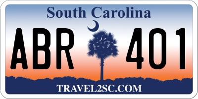SC license plate ABR401