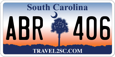 SC license plate ABR406