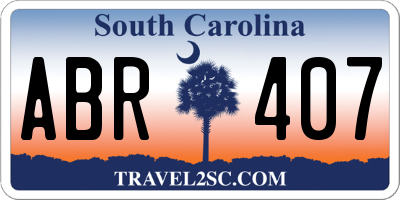 SC license plate ABR407