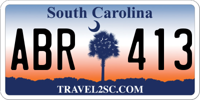 SC license plate ABR413