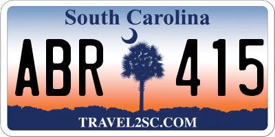 SC license plate ABR415