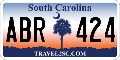 SC license plate ABR424
