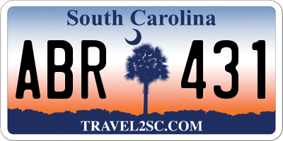 SC license plate ABR431