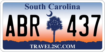 SC license plate ABR437