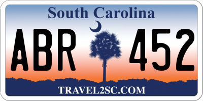 SC license plate ABR452