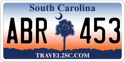 SC license plate ABR453