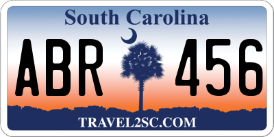 SC license plate ABR456