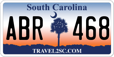 SC license plate ABR468