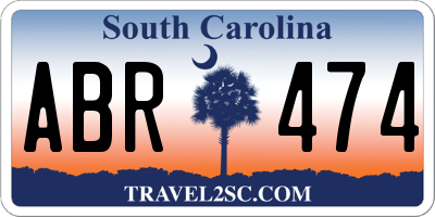 SC license plate ABR474