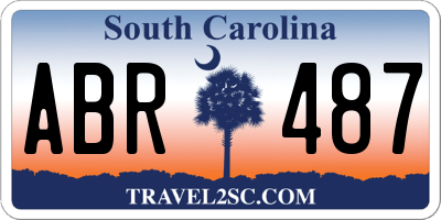 SC license plate ABR487