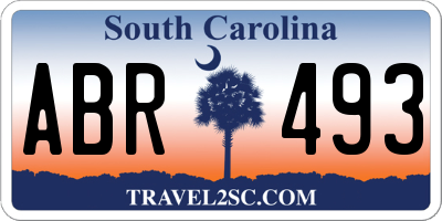 SC license plate ABR493