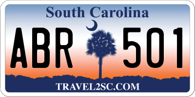SC license plate ABR501