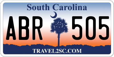 SC license plate ABR505