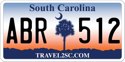 SC license plate ABR512