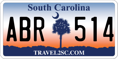 SC license plate ABR514