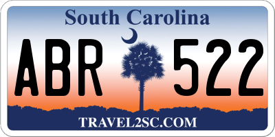 SC license plate ABR522