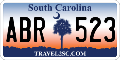 SC license plate ABR523