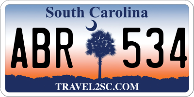 SC license plate ABR534