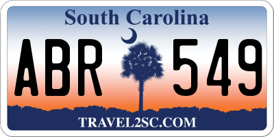 SC license plate ABR549