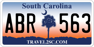 SC license plate ABR563