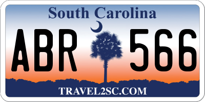 SC license plate ABR566