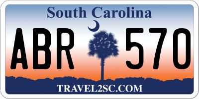 SC license plate ABR570