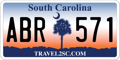 SC license plate ABR571